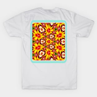 Happy Sun Flower Pattern T-Shirt